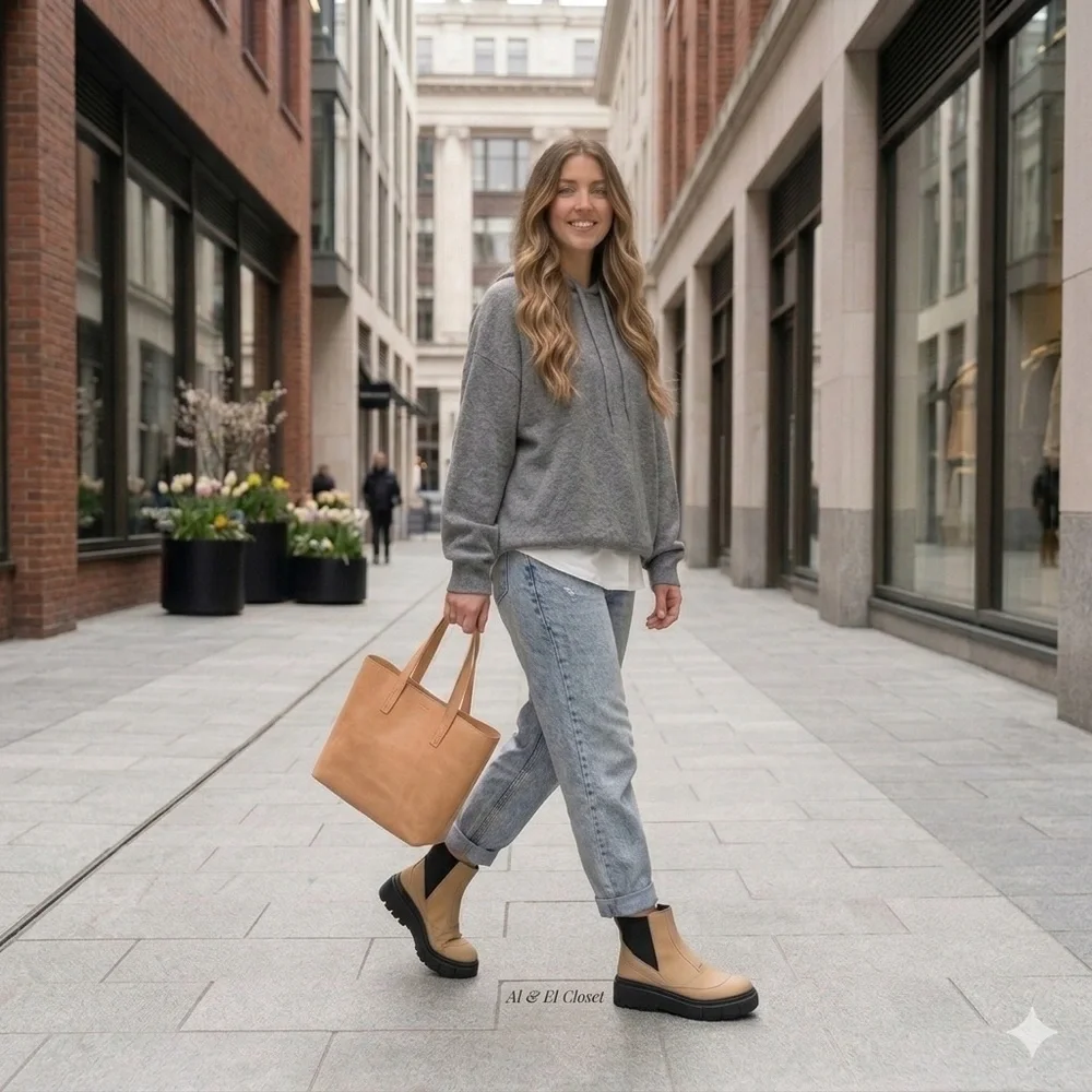 Sorel Caribou X Chelsea WP Tan Waterproof Chunky Lug Boots Women’s 9.5 NIB